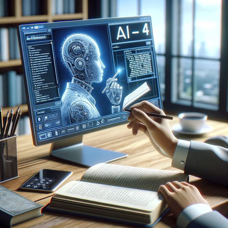 Spazio di lavoro luminoso con libri e laptop